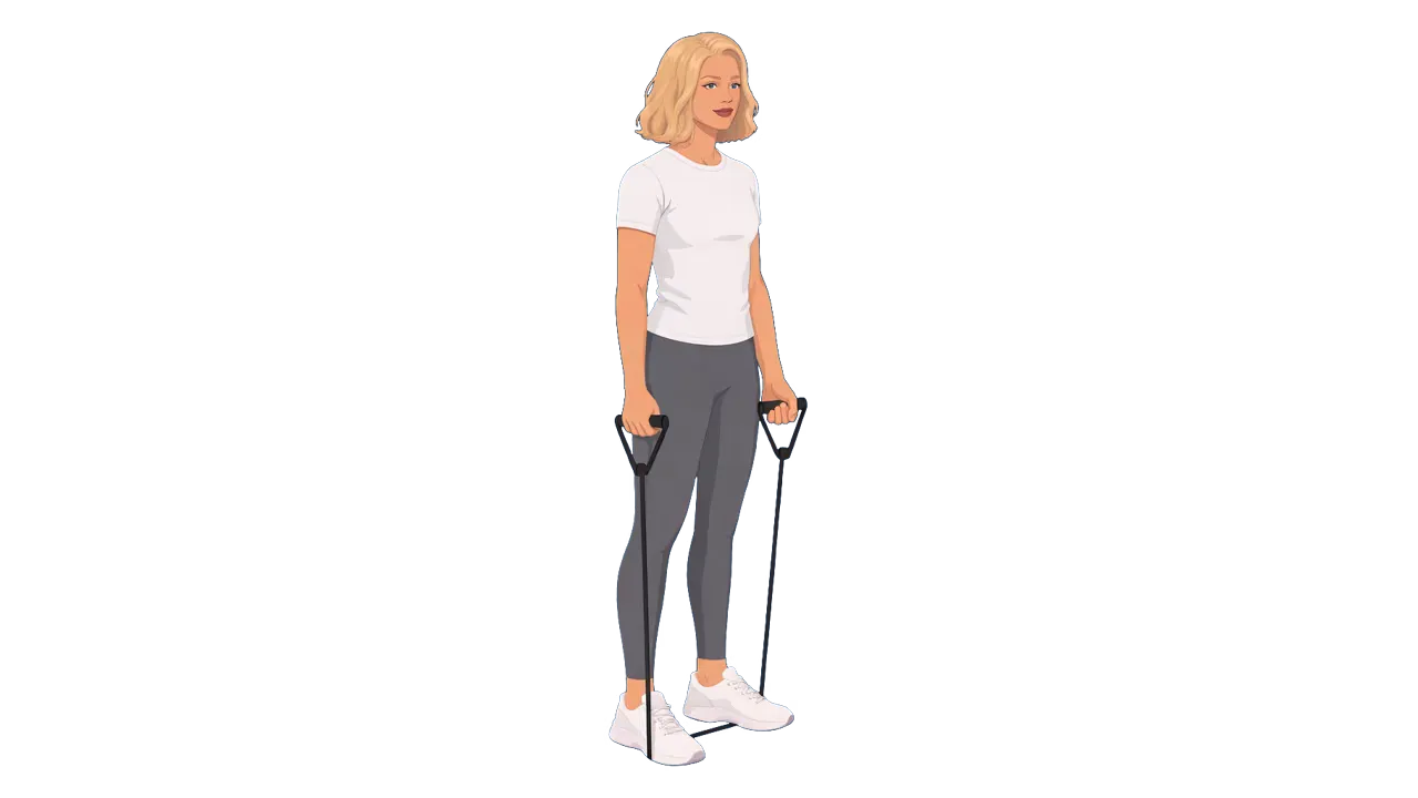 Band Biceps Curl (Cindy)
