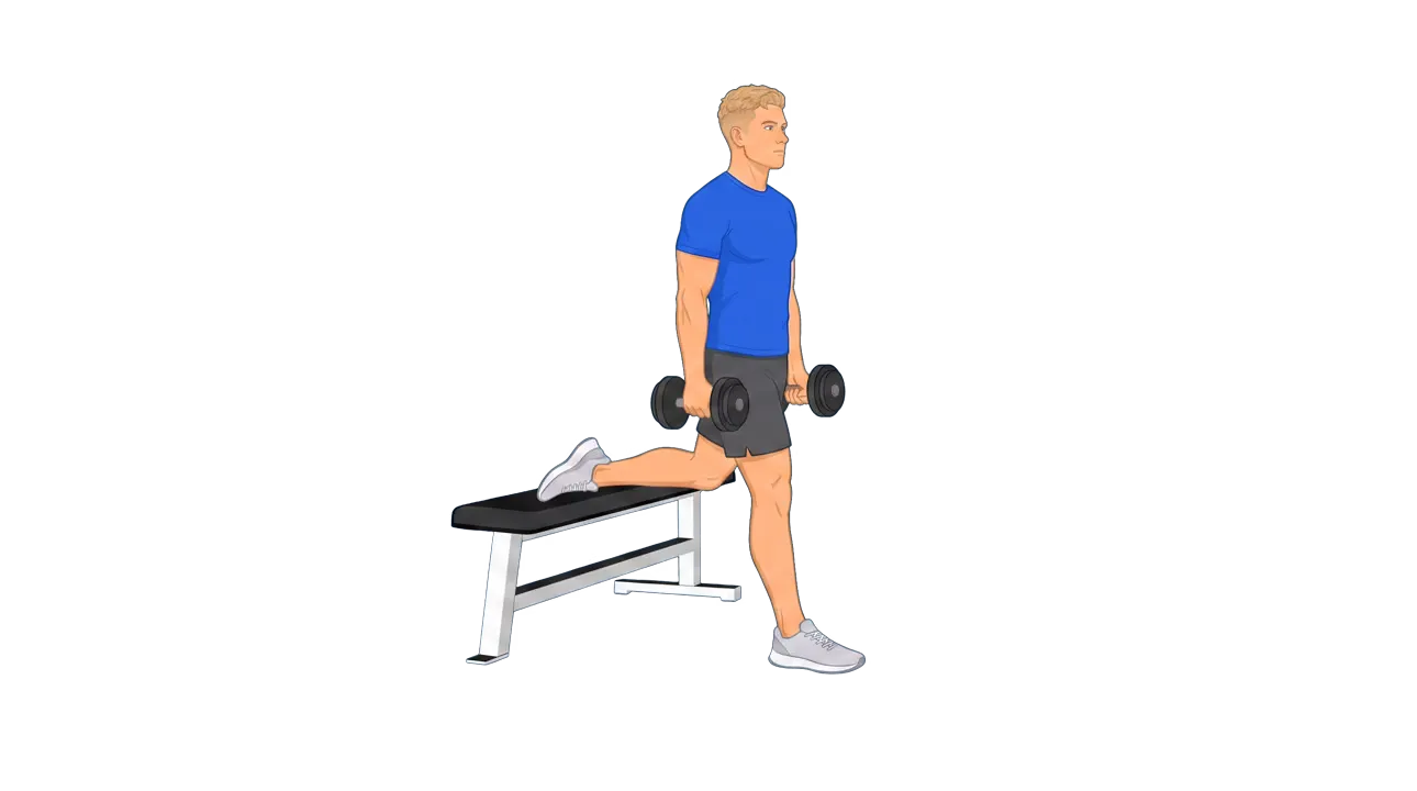 Bulgarian Split Squat (Dumbbell) (Michael)