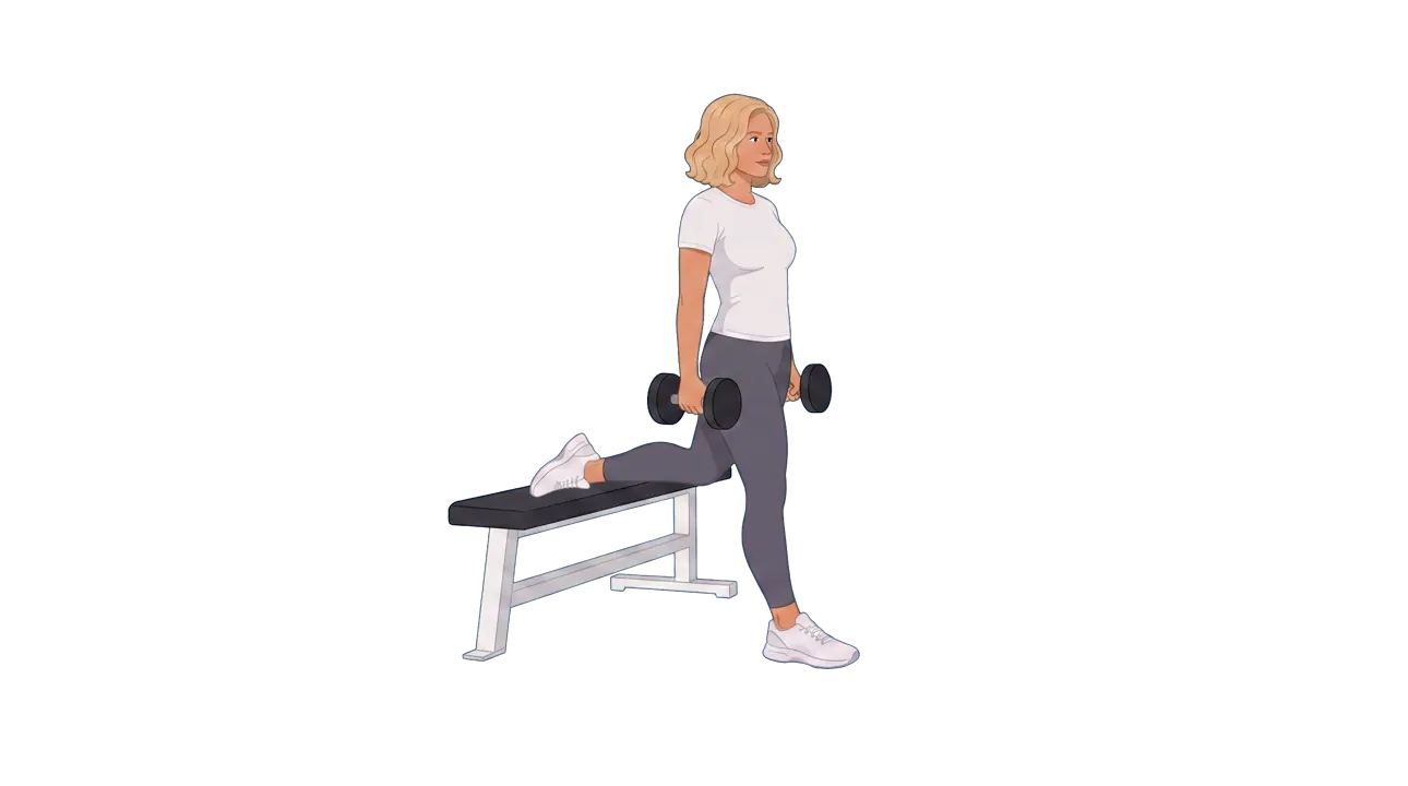 Bulgarian Split Squat (Dumbbell) (Cindy)