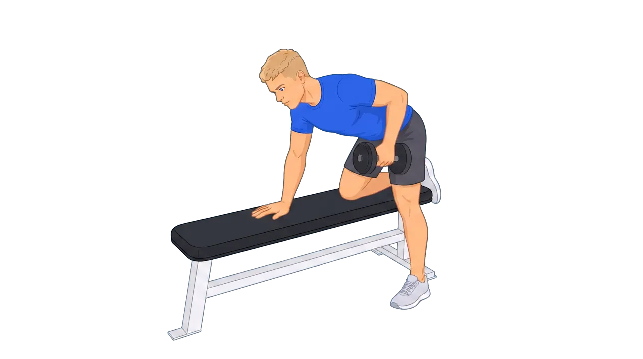 One-Arm Dumbbell Row (Michael)