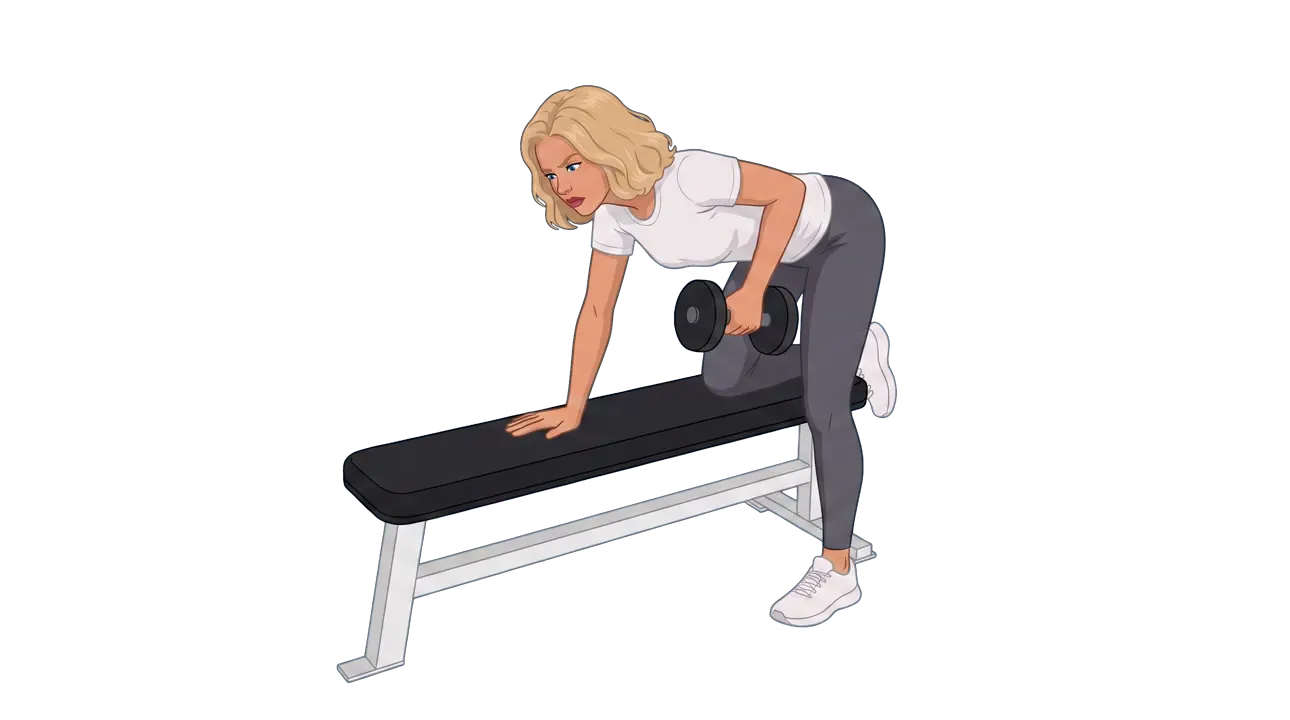 One-Arm Dumbbell Row (Cindy)